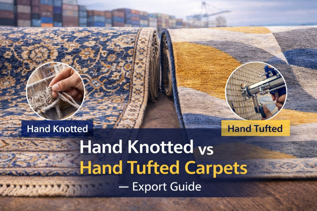Hand Knotted vs Hand Tufted Carpets – Export Guide
